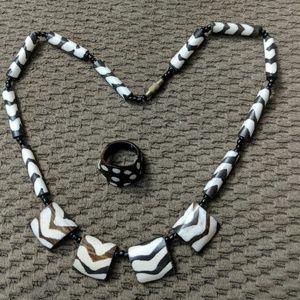 African necklace and ring